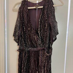 Charlie Jade Silk Cold Shoulder Cocktail Dress Size M